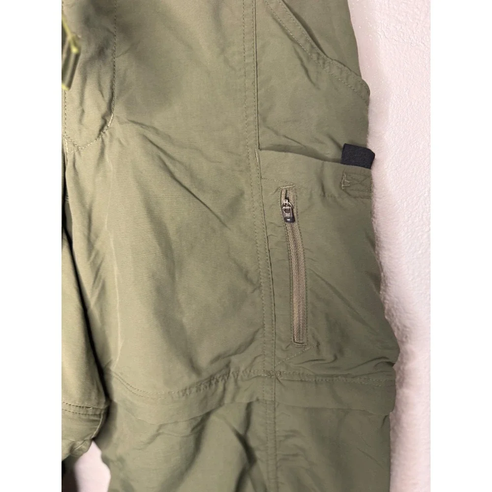 REI Women's 4 Convertible Hiking Pants olive Nylon Lightweight Cargo gorpcore - Picture 6 of 9